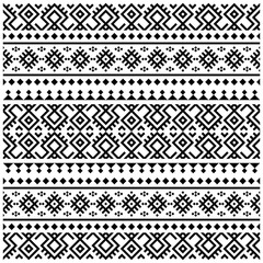 Tribal Ethnic Pattern Design in black and white color. Traditional Pattern Vector