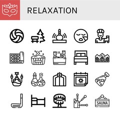 Set of relaxation icons