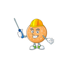 Smart automotive sugar cookies in cartoon character style