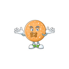 mascot cartoon character design of sugar cookies making a silent gesture