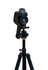 thermal imaging cameras on tripod isolated on white background.