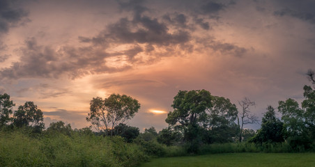Panoramic Evening Cloudscape