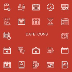 Editable 22 date icons for web and mobile
