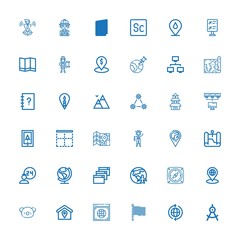 Editable 36 map icons for web and mobile