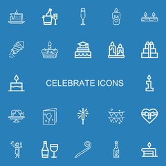 Editable 22 celebrate icons for web and mobile