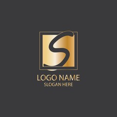 S letter logo vector design modern business