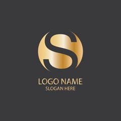 S letter logo vector design modern business