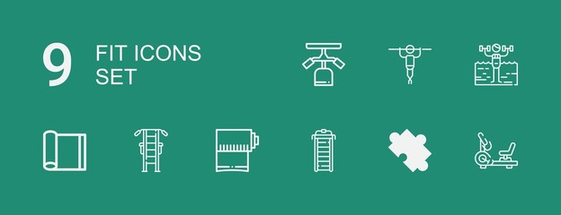 Editable 9 fit icons for web and mobile