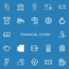 Editable 22 financial icons for web and mobile