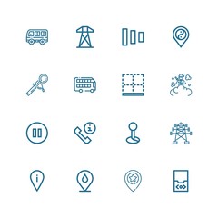 Fototapeta premium Editable 16 gray icons for web and mobile