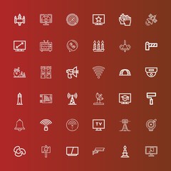 Editable 36 signal icons for web and mobile