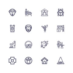 Editable 16 cat icons for web and mobile