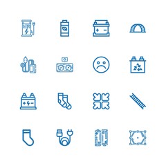 Editable 16 low icons for web and mobile