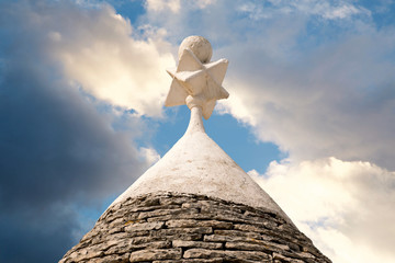 Dettaglio del tetto di un trullo - Alberobello