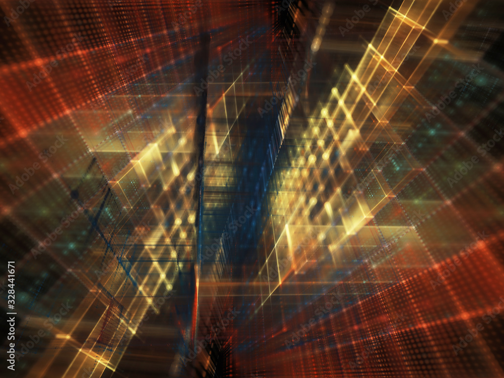 Poster abstract background element. fractal graphics 3d illustration. science or technology concept.