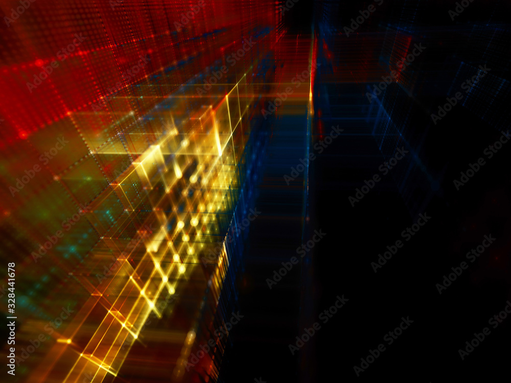 Aufkleber abstract background element. fractal graphics 3d illustration. science or technology concept.