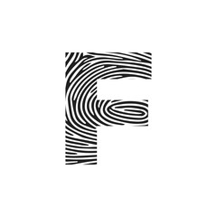 f Vector Letter base logo. Initial letter f vector Icon Fingerprint Concept
