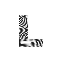 L Vector Letter base logo. Initial letter L vector Icon Fingerprint Concept