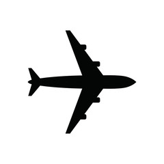  plane vector icon in modern flat style isolated. Symbol plane is good for your web design. 
