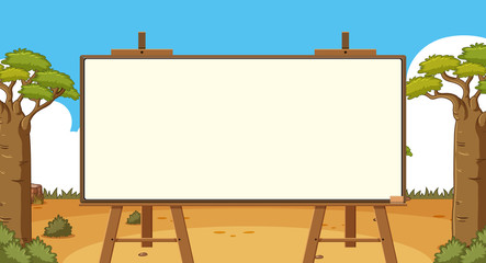 Board template with nature theme background