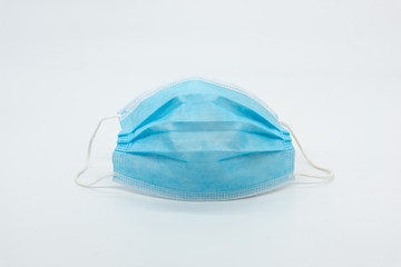 blue protective mask isolated on white background