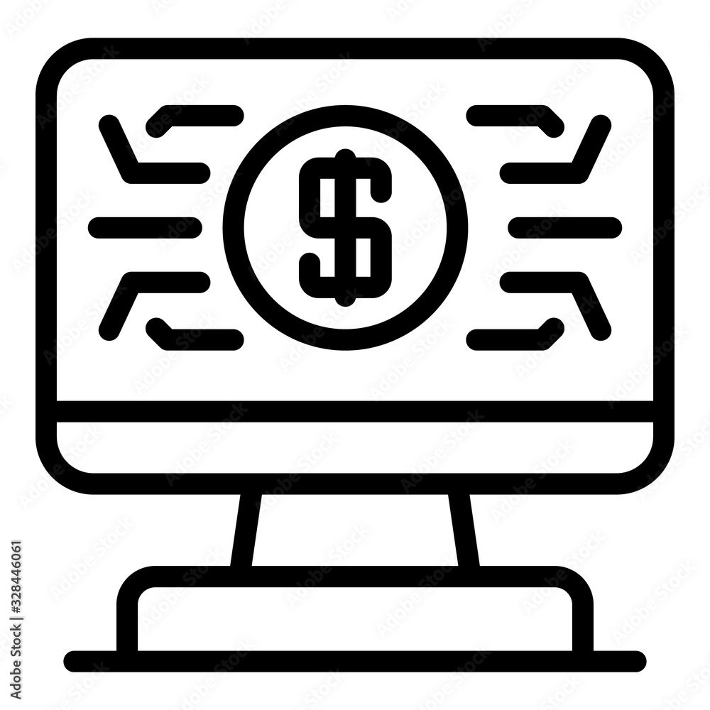 Poster web banking icon. outline web banking vector icon for web design isolated on white background