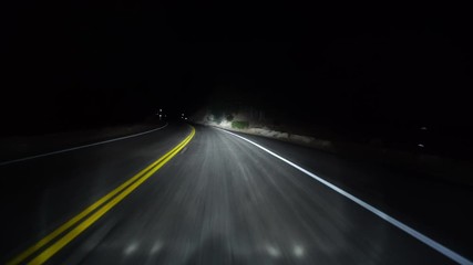 Driving Plates Forest Night Front View