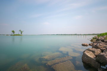 Beautiful Chinese natural landscape, water resources protection, environmental protection, sewage treatment.