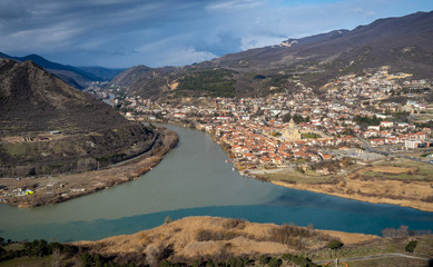 View of Mtskheta, the ancient capital city of Georgia