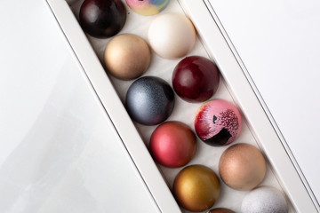 Colorful modern chocolate bonbon truffles