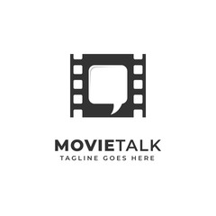Fototapeta na wymiar Movie Talk Logo