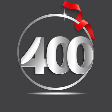 400 Year Anniversary Logo Vector Template Design Illustration