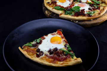 Pizza Fiorentina with Chorizo, egg
