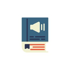 Fototapeta premium audio book icon. online learning icon. perfect for application, web, logo and presentation template. icon design flat style