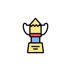 creative award icon. online learning icon. perfect for application, web, logo and presentation template. icon design filled line style