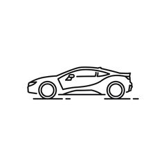 Sport car icon vector, simple flat design style