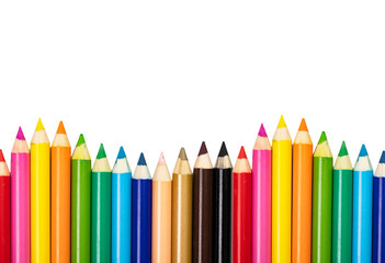 Colorful pencils border.
