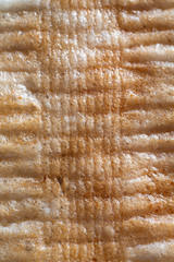 Kaw Kriab Wow made from sticky rice, Traditional Thai snack, Close up & Macro shot, Selective focus, Abstract background