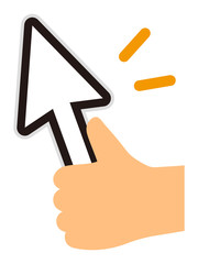 isolated vector illustration of cursor