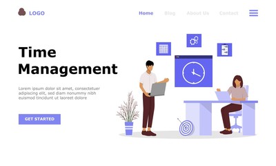 Time Management Vector Illustration Concept, Suitable for web landing page, ui,  mobile app, editorial design, flyer, banner, and other related occasion