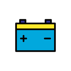 car battery icon vector template
