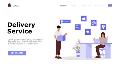 Online Delivery Service Vector Illustration Concept, Suitable for web landing page,  ui, mobile app, editorial design, flyer, banner, and other related occasion