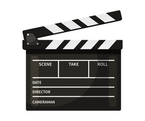 Obraz premium Clapperboard isometric vector illustration