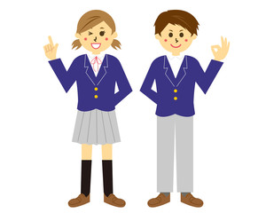 Fototapeta premium 学生 高校生 中学生 女子高生 男子高生