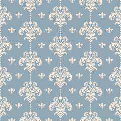 Damask Wallpaper. Decorative background. Seamless pattern, vector image