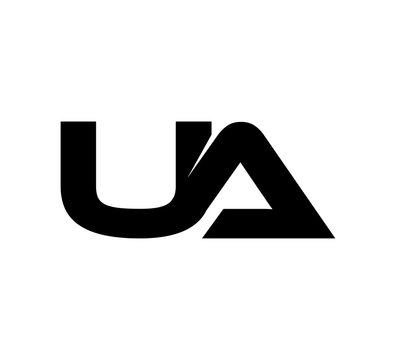 Initial 2 letter Logo Modern Simple Black UA