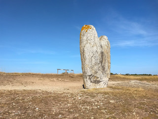 Menhir Beg Er Goalennec on peninsula Quiberon in Brittany