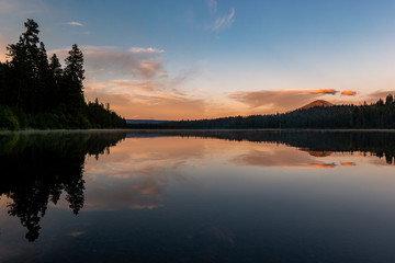 Sunset Reflection on a lake in Central Oregon