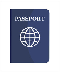 International passport isolated on white backdrop