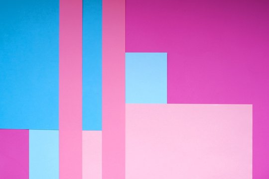  geometric pattern. Color blocking background. striped background in pastel pink and blue colors.Paper Striped geometric background. pink and blue abstract texture.